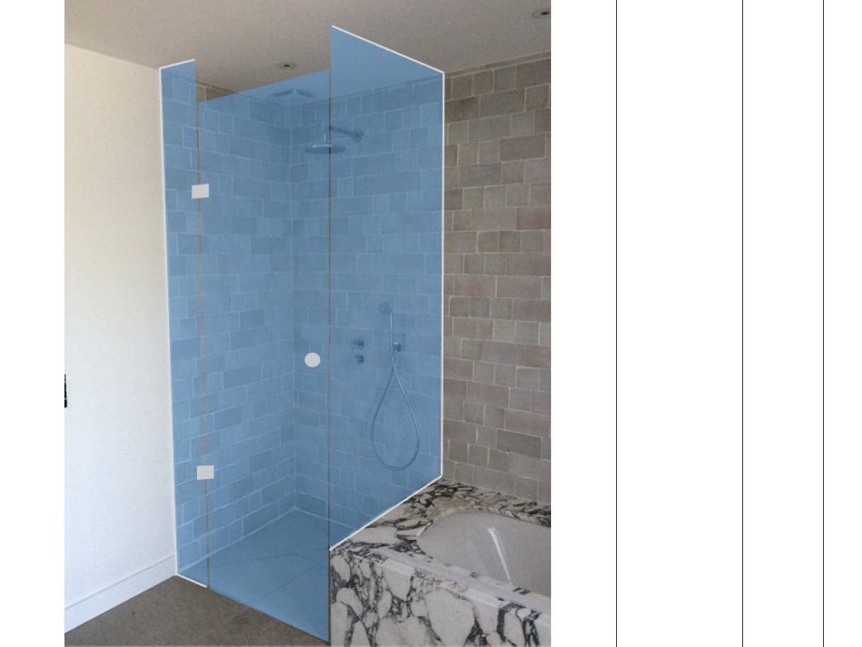 Visualisation porte de douche à Cannes