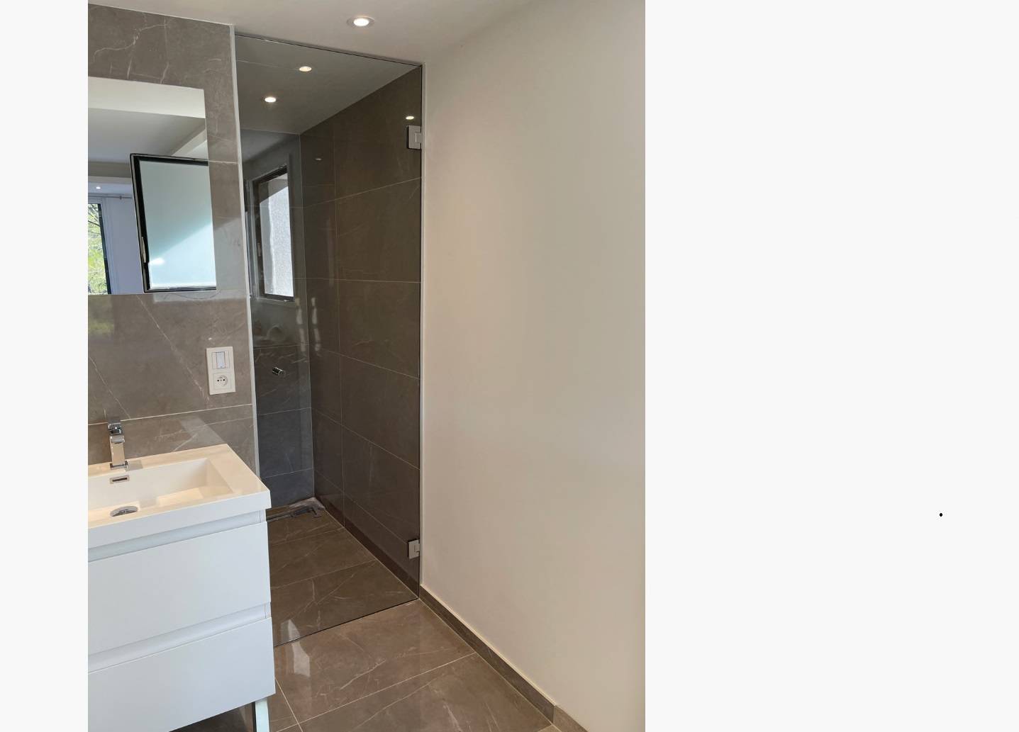 Porte de douche en verre sécurit à Cannes