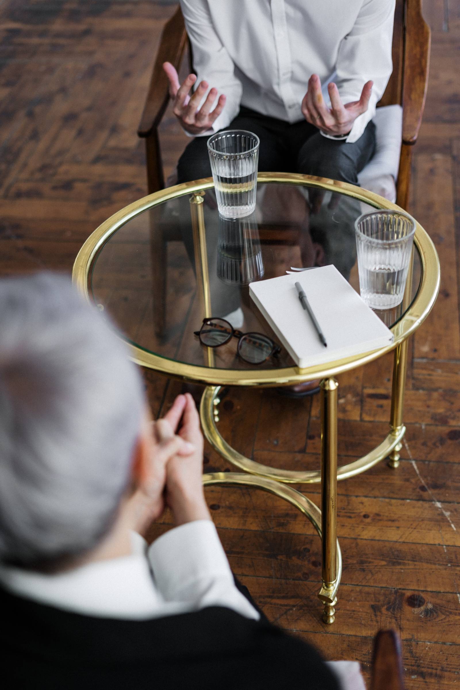 dessus de table rond en verre